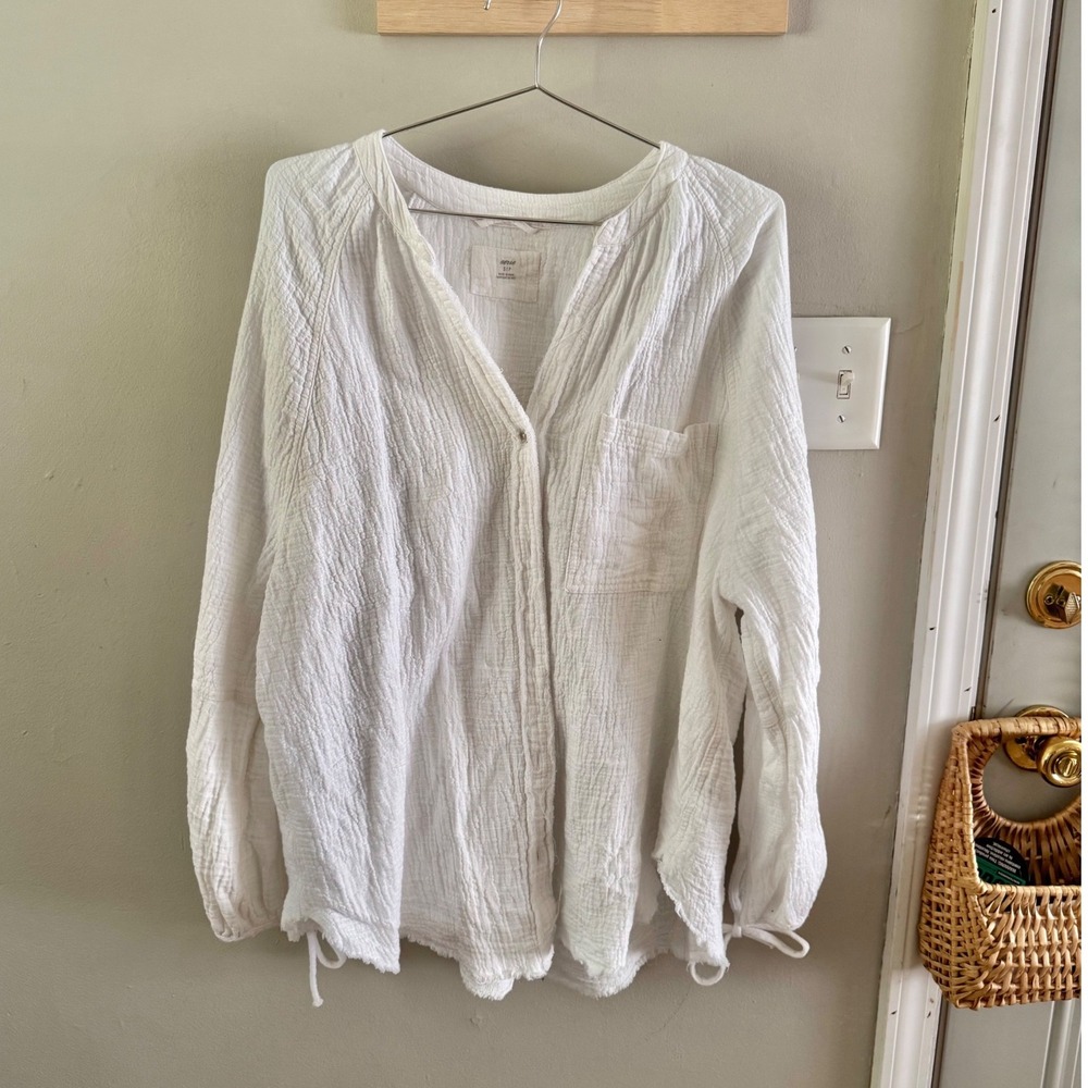 aerie guaze button down